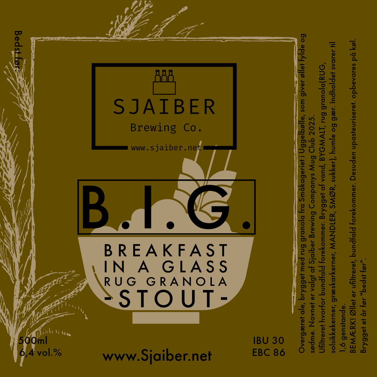 B.I.G. (Breakfast In A Glass) - Stout 6,4%