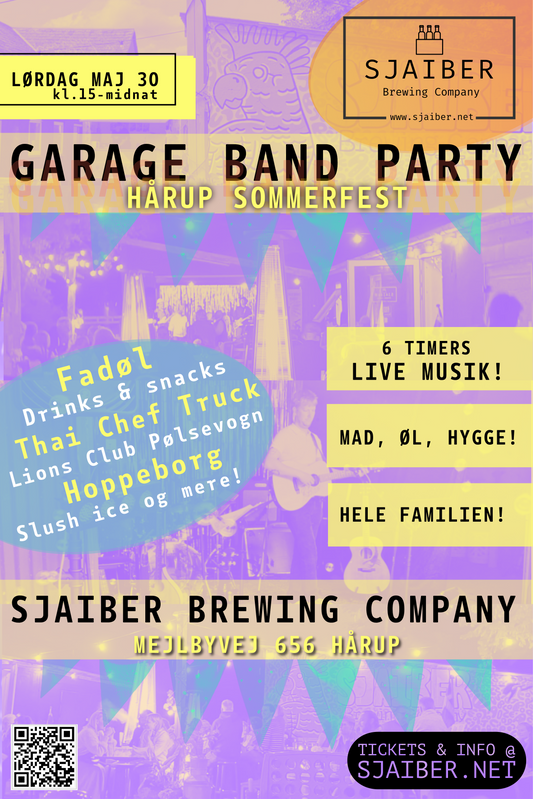 Garage-Band Party d. 30/5 kl. 15:00-24:00