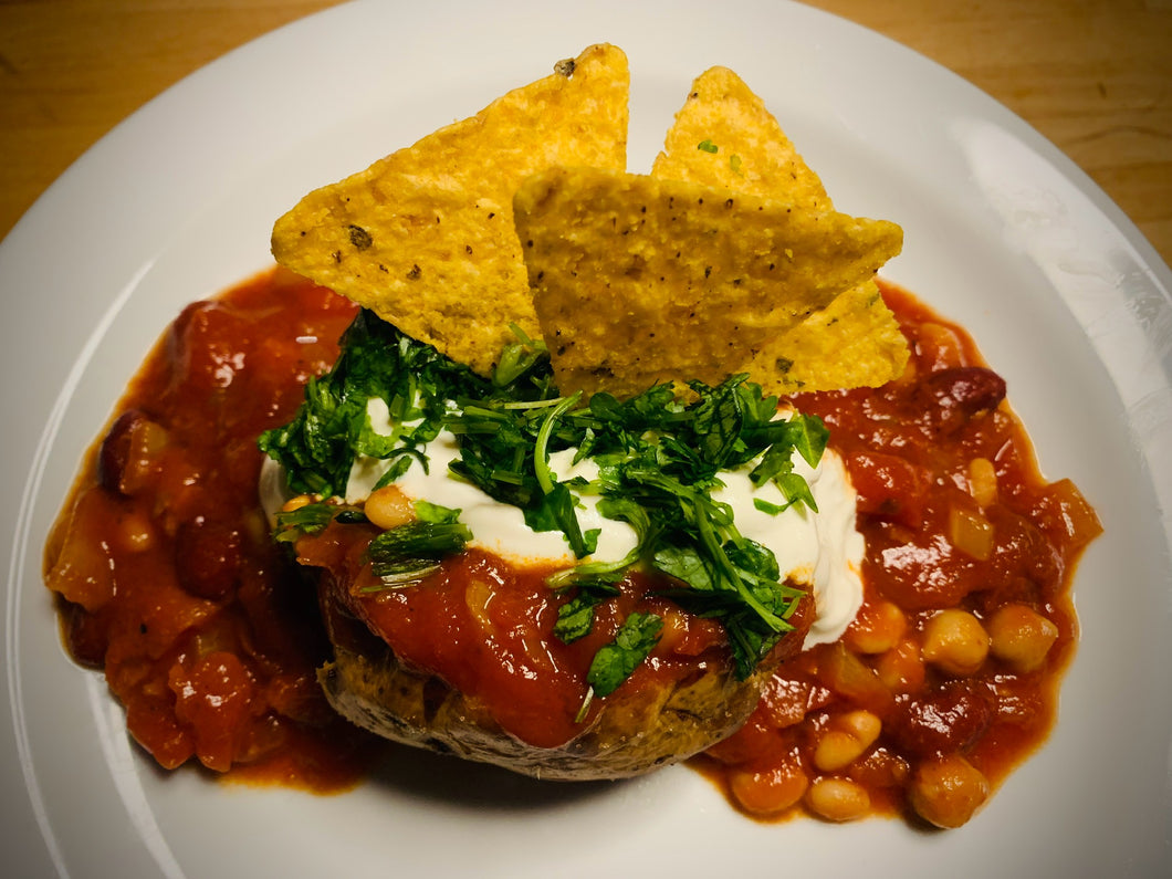 Bagt Kartoffel m/Chilli sin Carne